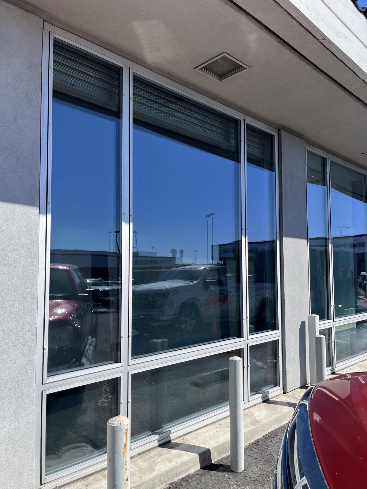 DefenseLite® retrofit glazing over storefront glass