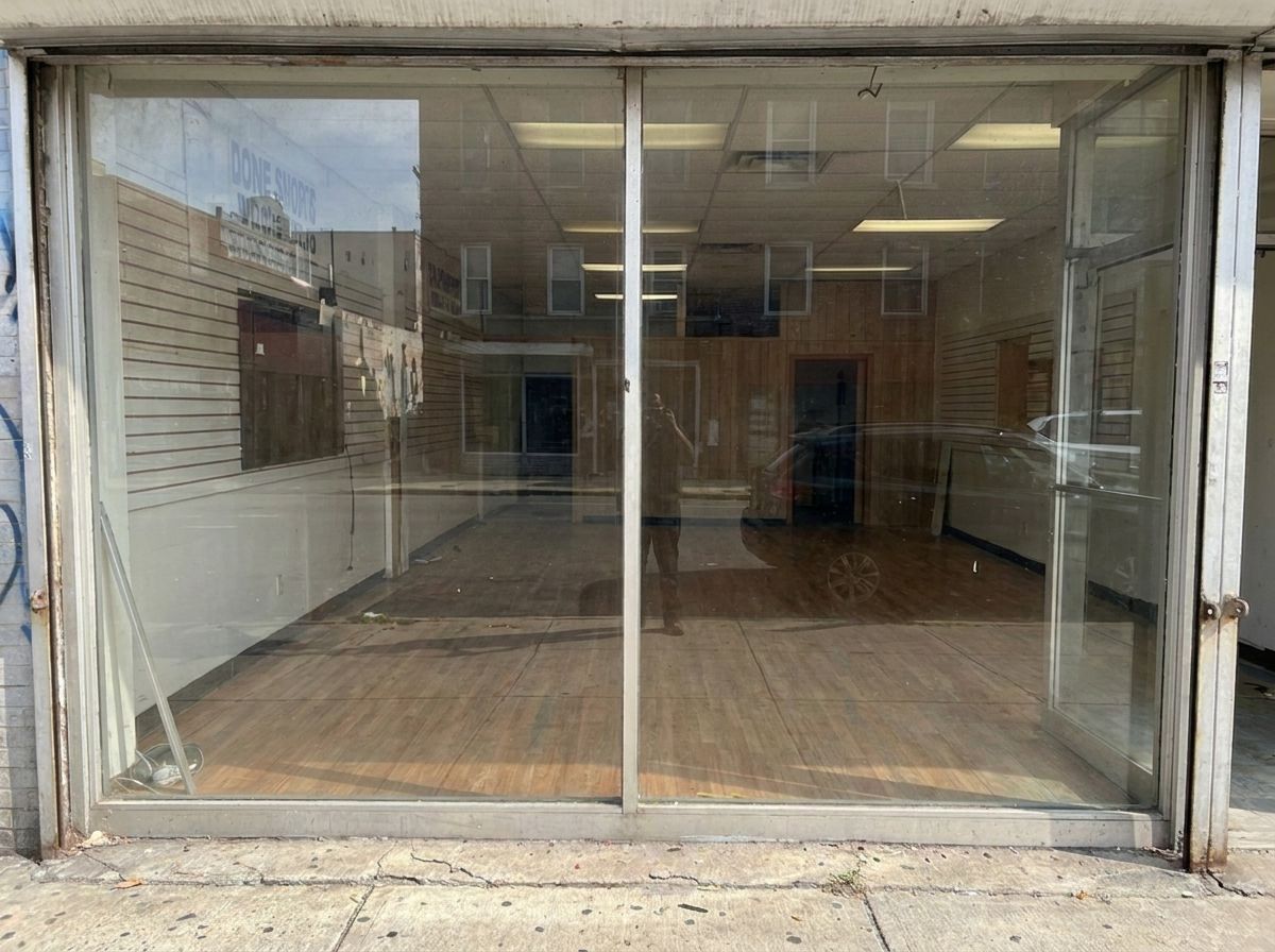 Storefront glass perfectly clean after the sacrificial film was replaced